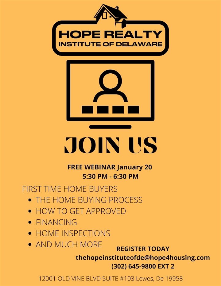 
		HOPE 4 HOUSING: FIRST TIME HOME BUYERS WEBINAR image
