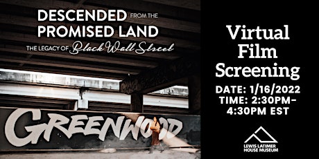 Virtual Film Screening & Panel: "Descended from the Promised Land" tickets