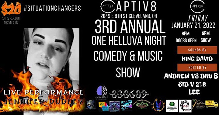 
		3RD ANNUAL ONE HELLUVA NIGHT COMEDY & MUSIC SHOW image
