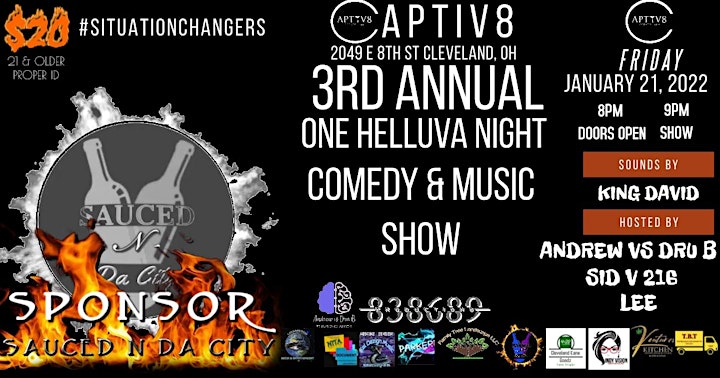 
		3RD ANNUAL ONE HELLUVA NIGHT COMEDY & MUSIC SHOW image
