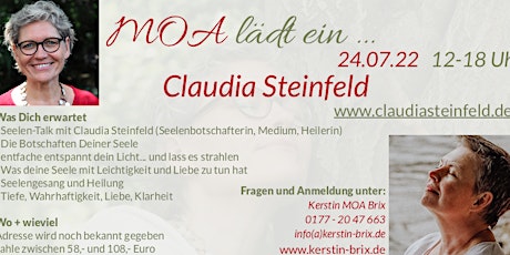 MOA lädt ein ... Claudia Steinfeld Tickets
