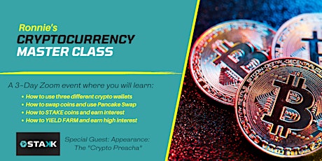 RONNIE'S CRYPTOCURRENCY MASTER CLASS tickets