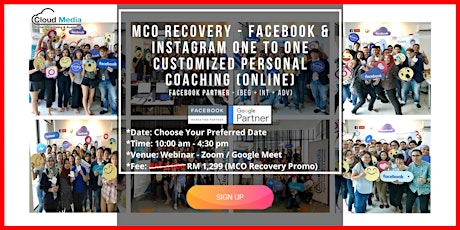 Facebook Partner - Facebook & Instagram (Online One to One Coaching) billets
