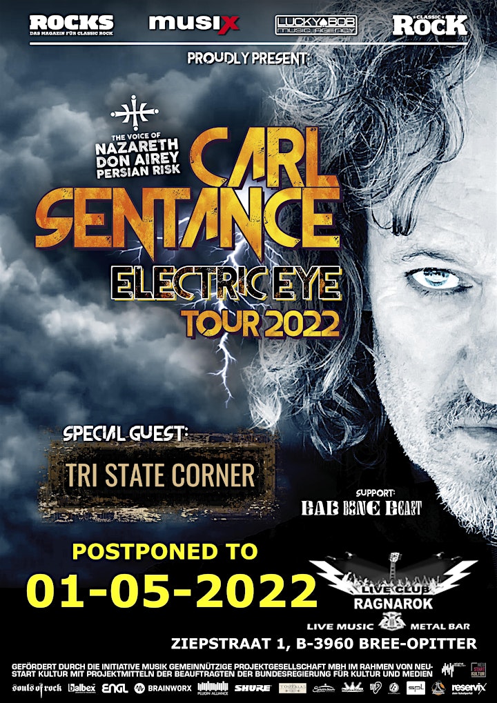 
		Afbeelding van Carl Sentance + Tri State Corner + Bad Bone Beast— ELECTRIC EYE Tour 2022
