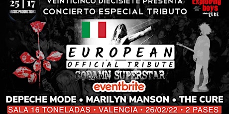 ESPECIAL TRIBUTO INTERNACIONAL DEPECHE MODE, THE CURE Y MARILYN MANSON!!!!! tickets