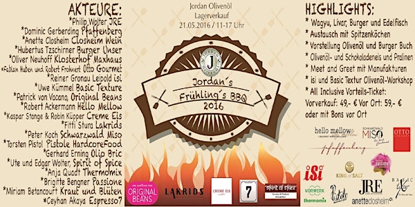Jordan´s Frühlings BBQ 2016