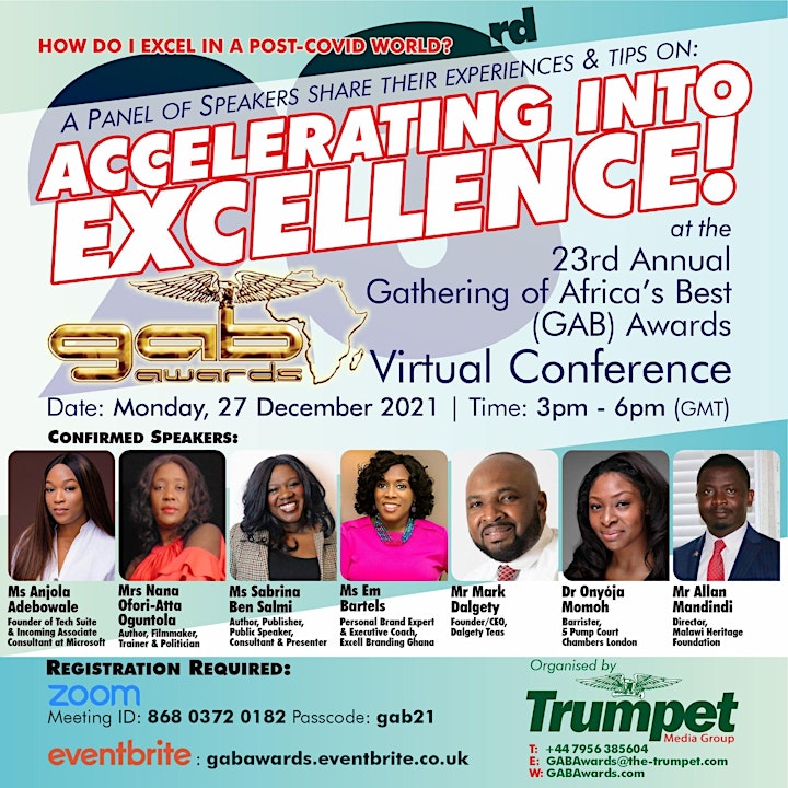 23rd Annual Gathering of Africa's Best (GAB) Awards - Virtual Conference image