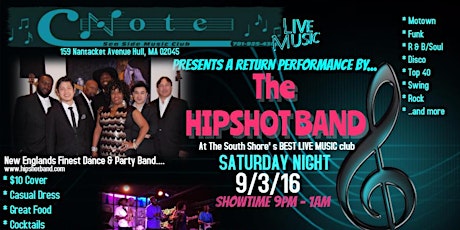HIPSHOT BAND @ THE C-NOTE - LABOR DAY WEEKEND DANCE PARTY! primary image