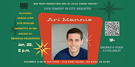 Ari Mannis: Live Comedy in City Heights! tickets