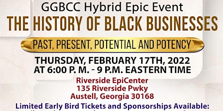 GGBCC THE HISTORY OF BLACK BUSINESSES 2022 tickets