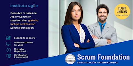 Taller de certificación Scrum Foundation entradas
