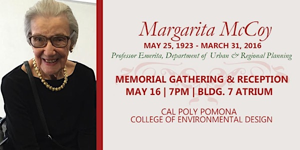 Margarita McCoy Memorial Gathering