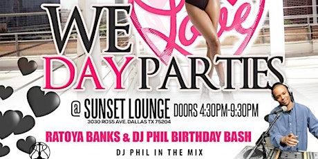 "WE LOVE DAY PARTIES" @Sunset Lounge! RATOYA BANKS + DJ PHIL BDAY BASH primary image