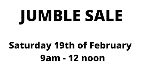 Jumble sale - book a table tickets