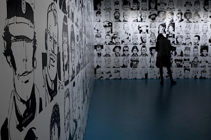Image pour À vos feutres ! | Un mur de portraits à colorier... 