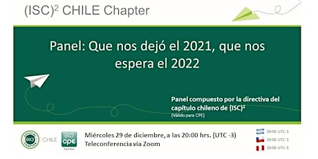Charla (ISC)² Chile: Que nos dejó el 2021, que nos espera el 2022