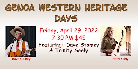 Dave Stamey and Trinity Seely Concert tickets