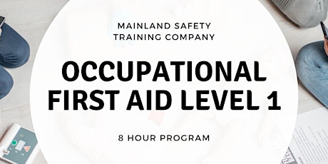 Occupational First Aid Level 1 tickets