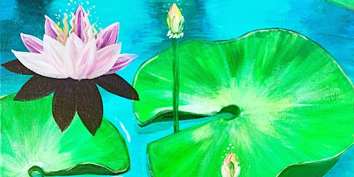 Acrylics Water Lilies/ Sip & Paint option