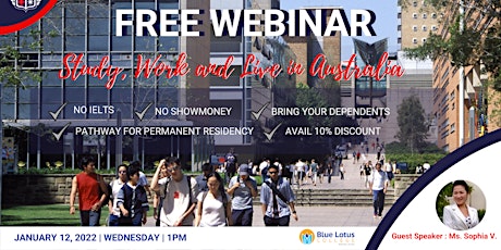 Free Webinar: Study, Work and Live in Australia