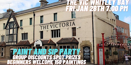 Paint and Sip Party The Vic Whitley Bay tickets