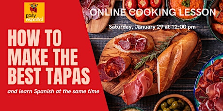 Online Cooking Lesson: How To Make The Best Tapas - Live from Madrid tickets