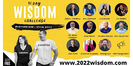 31 Days Of Wisdom Challenge.  Start 2022 off with Wisdom from Proverbs! tickets
