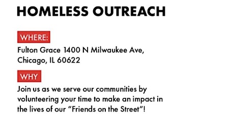 Homeless Outreach - Third Saturday of Every Month