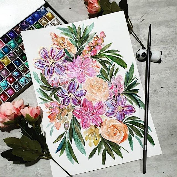 
		Watercolor Florals and Brush Lettering Course - TP20220317WFBL image
