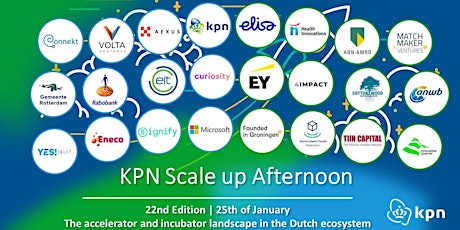 Primaire afbeelding van 22nd KPN Scaleup Afternoon - Accelerators en incubators in the Netherlands