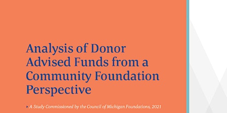 A View of Michigan Community Foundation Donor Advised Funds tickets