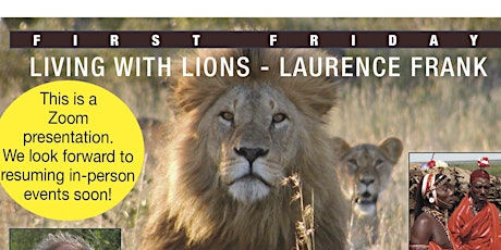 (Virtual) First Friday in Woodside! Living with Lions - with Laurence Frank