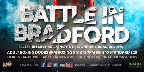 ADULT February 12th 2022 Battle In Bradford Boxing Event