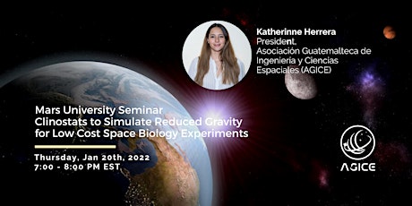 MarsU Seminar: Clinostats for Reduced Gravity Space Biology Experiments tickets