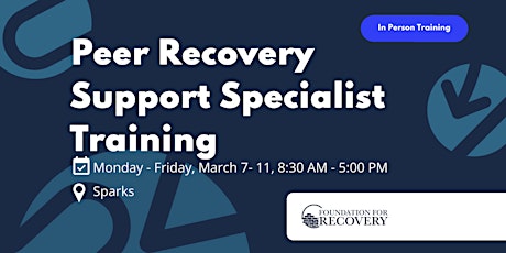 Peer Recovery Support Specialist Training tickets