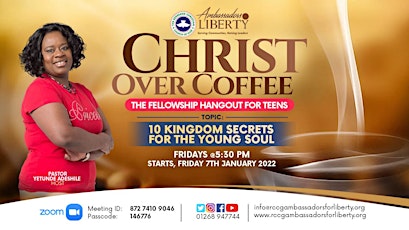 Christ Over Coffee - The Fellowship Hangout for Teens tickets