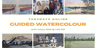 Guided Watercolor - Weekly Art Class (registration ends 2 hrs before class)