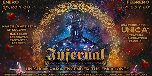 "INFERNAL" un show para encender tus emociones. Función 16/01