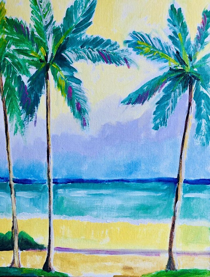 ONLINE Paint Along -- Palm Trees image