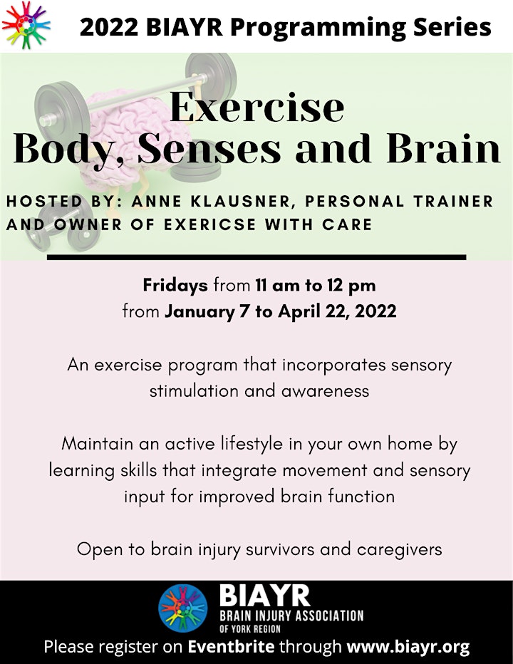 Exercise Body, Senses and Brain - 2022 BIAYR Programming Series image