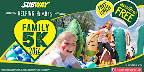 SUBWAY Helping Hearts™ Family 5K - Town Moor, Newcastle primary image