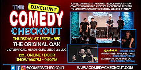 Comedy Improv Night at The Original Oak Leeds - Thursday 1st September tickets