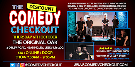 Comedy Improv Night at The Original Oak Leeds - Thursday 6th October tickets