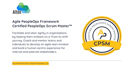 APF Certified PeopleOps Scrum Master™ (APF CPSM™) | May 30-31, 2022 tickets