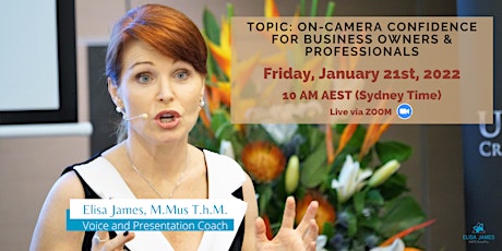 On-Camera Confidence for Business Owners & Professionals tickets