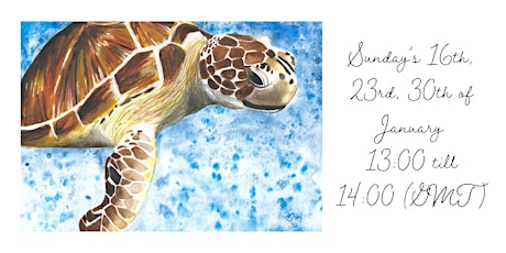 Turtle Painting Expressive Watercolour Class tickets