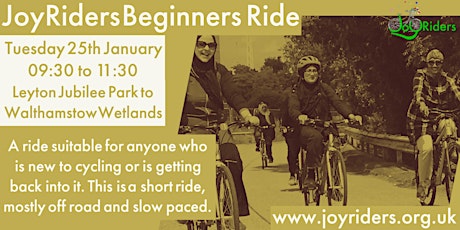 Beginner Ride: Leyton Jubilee Park to Walthamstow Wetlands tickets