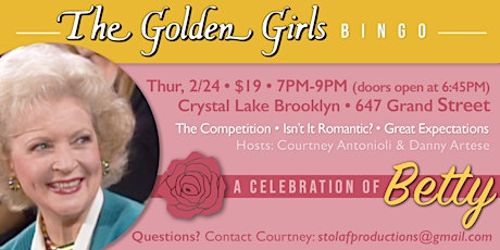 Golden Girls Bingo:  A Celebration of Betty White tickets