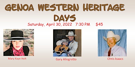 Mary Kaye Holt, Gary Allegretto, & Chris Isaacs Concert tickets