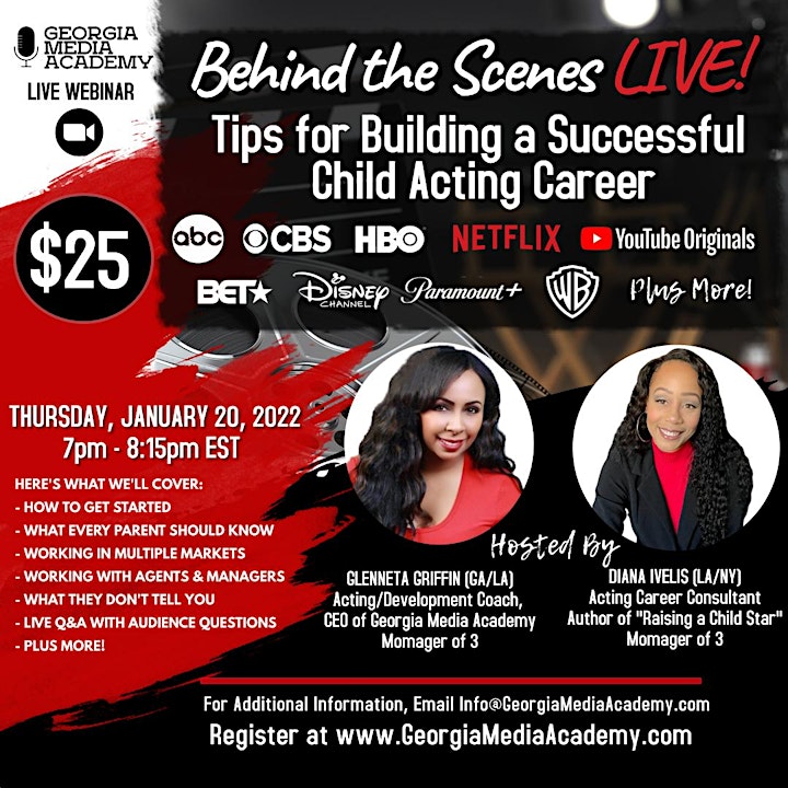 Behind the Scenes LIVE: Tips for Building a Successful Child Acting Career image